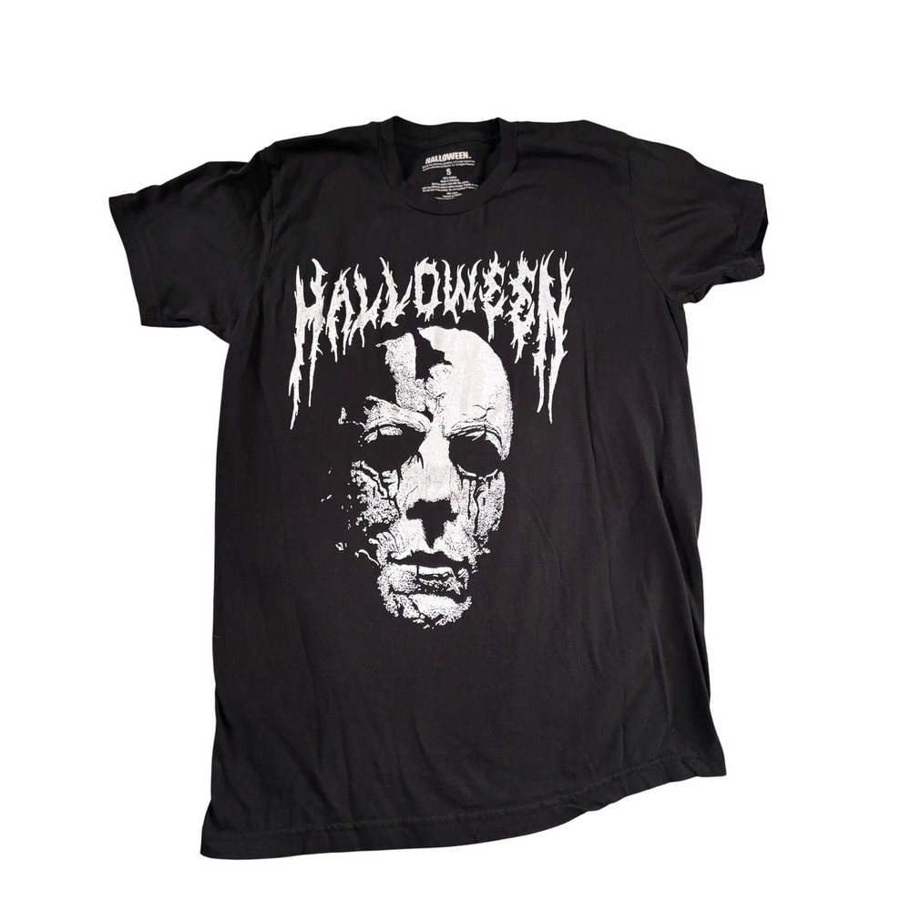 Halloween Michael Myers Horror Movie Graphic T-Shirt Black Small Slasher Tee